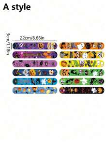 12pcs Colorful Plastic Clapping Bracelets, Cute Mermaid Pattern Clapping Wristbands, Creative Party Clapping Rings, Gift - Multicolor - View 11