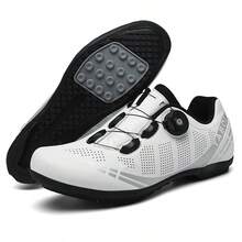 Men Cycling Shoes Outdoor Rubber Flat-Bottomed Lockless Bicycle Sports Shoes Women Road Racing Shoes Unisex MTB Cycling Shoes - White - View 4