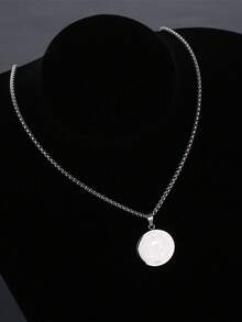 1pc Minimalist Metal Angel Wing Pendant Necklace, Suitable For Men's Daily Wear, Photo DIY Memorial Gift - Pendant Necklace - View 11