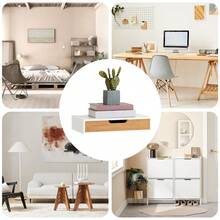 SoBuy FRG92-WN, Floating Drawer, Wall Mounted Drawer, Wall Shelf Storage Display Shelving - White - View 7