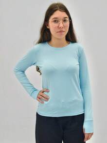 Nick Toia Unisex Children's Youth Plush Thermal Top - 淺藍色 - 查看 2