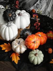 Decoração de abóbora artificial para o Natal e o Dia de Ação de Graças, ideal para mesas e festas de fim de ano.