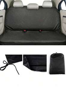 Universal Waterproof Front & Rear Car Seat Covers, Cool And Comfortable For Summer, Black, Ideal For Families With Pets, Essential Car Accessory To Prevent Pet Hair - A - View 2
