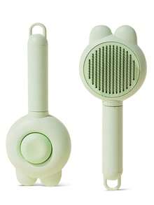 宠物梳毛刷 - 适用于猫、狗和兔子 - 密齿跳蚤梳，符合人体工学的手柄，无需用电，分叉刷头有效去除毛发并温和清洁，宠物美容用品，易于使用的宠物产品，宠物用品，适合猫主人 - 彩色 - 查看 12