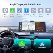 BDQ 10.26" Wireless Apple Carplay Touchscreen 2.5K +1080P Dash Cam, Portable Car Stereo GPS Navigation, Car Audio With Android Auto,Bluetooth, Airplay, Mirror Link, 64GB TF Card For All Vehicles