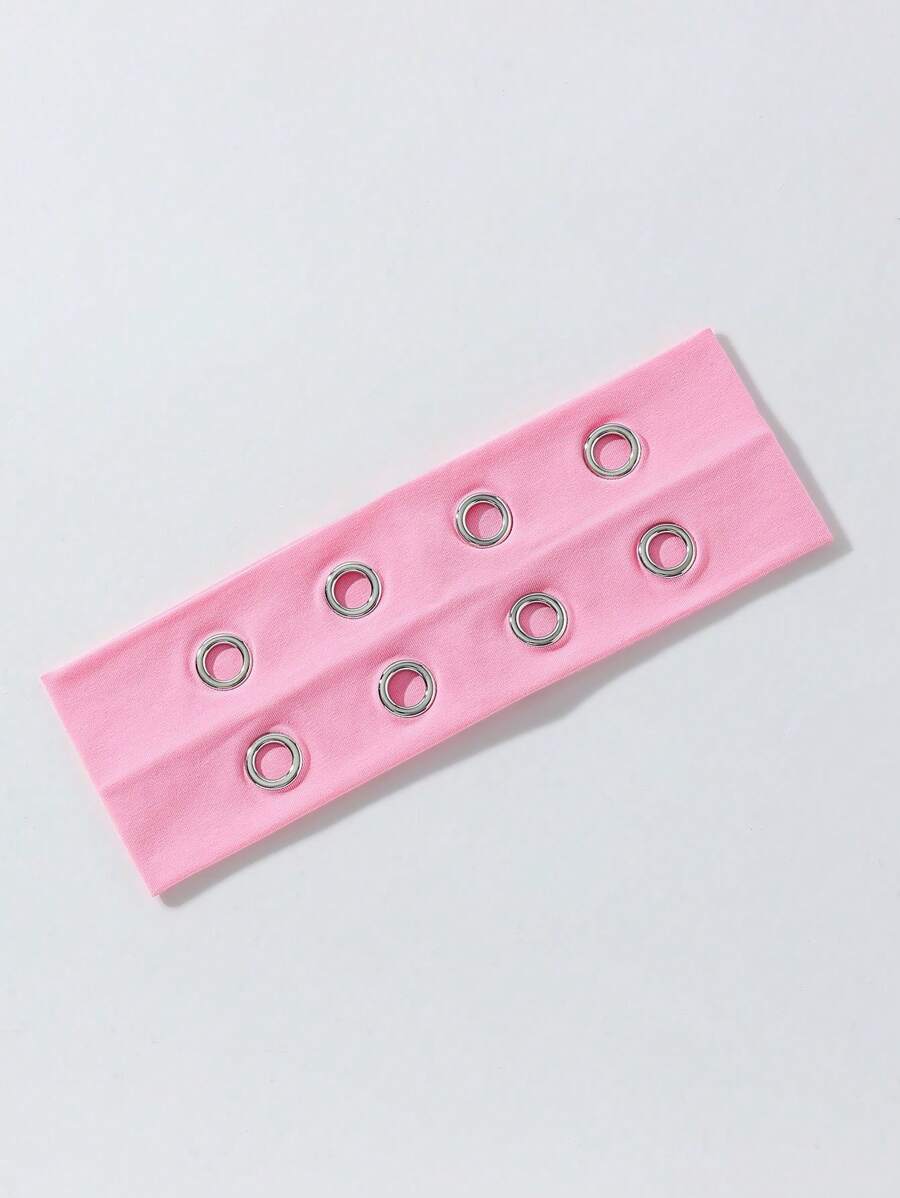 1pc Fashion Punk Headband, Gothic Style Hair Accessory For Women, Soft Elastic Non-Slip Hollow Beach/Holiday Headband, Stretchy Yoga Sports Headband, Versatile For Daily Wear Hair Accessories Autumn Head Scarf Women Bandana Fashion Head Wrap Fall Hair Band Winter For Vacation Outfits Woman