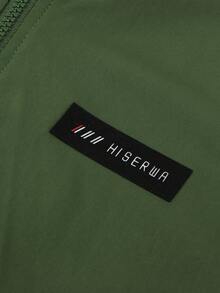 HISERWA Maillot de cyclisme pour hommes vert olive à manches longues avec petit col montant. Très extensible, respirant et séchage rapide. Manches longues de cyclisme avec capacité d'étirement maximale en tissu tricoté. Coupe slim. Design avec bande réfléchissante sur l'ourlet arrière. Maillot de cyclisme compétitif slim pour hommes, convient pour la course et le cyclisme outdoor. - Vert - Voir 5
