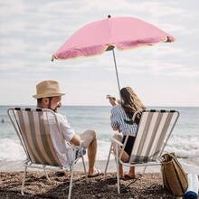 1 szt. przenośny różowy parasol golfowy, parasol plażowy z uniwersalnym zaciskiem, regulowany klips do parasola, wózek podróżny, parasol przeciwsłoneczny