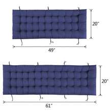 Lounge Chair Cushion Reclining Waterproof Camping Lounge Chair Cushion Pad Replacement Patio Chaise Lounge Cushion - 藏蓝色 - 查看 2