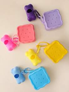 1 pieza Bolsa de entrenamiento de silicona para mascotas para uso en exteriores + 1 pieza Bolsa para desechos de mascotas + 1 pieza Dispensador de bolsas para excrementos de mascotas, Bolsa de recompensas conveniente para pasear perros, Mochila para pecho/cintura para gatos/perros para senderismo, camping