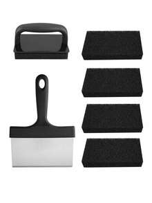 1Pc Grill Cleaning Bricks,With Heat Resistant Handle,Pumice Griddle Cleaning Stone,Multifunctional Stain And Oil Cleaning Brush That Can Be Cut,Removing Stains For BBQ,Swimming Pool,Sink,Suitable For Stoves,Sinks,Tableware,Frying Pans,BBQ Net Cleaning,Kitchen,Bathroom,Home,Household Supplies Christmas For Holiday Gift Giving