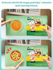 beartale Interactive Flip-Up Story Book, Animal Daily Activities Picture Book (Rooster Waking Up, Kitten Washing Face, Hippo Brushing Teeth, Bear Tidying Room), Suitable For 3-6 Years Old Children, Montessori Quiet Travel Toy, Pre-School Enlightenment And Bedtime Reading - Multicolor - View 6