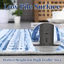 Waschbarer geometrischer Vintage-Teppich, rutschfest, fusselfrei, Kurzflor-Teppich, weicher Überwurf, Bodenbelag, faltbarer Innenteppich für Wohnzimmer, Esszimmer, Schlafzimmer, Spielzimmer, Kinderzimmer