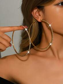 885 Gold Large Earrings