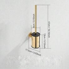 1 pezzo Spazzola per WC con supporto per bagno, spazzola per pulizia della tazza del water, supporto da parete per spazzola per WC, finitura spazzolata
