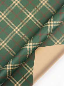 1 张圣诞包装纸，19.69x27.56 英寸，节日礼品包装，带有圣诞树、圣诞老人、驯鹿、雪人图案，经典季节主题设计，适合节日礼品和工艺品 - 綠色1 - 查看 5