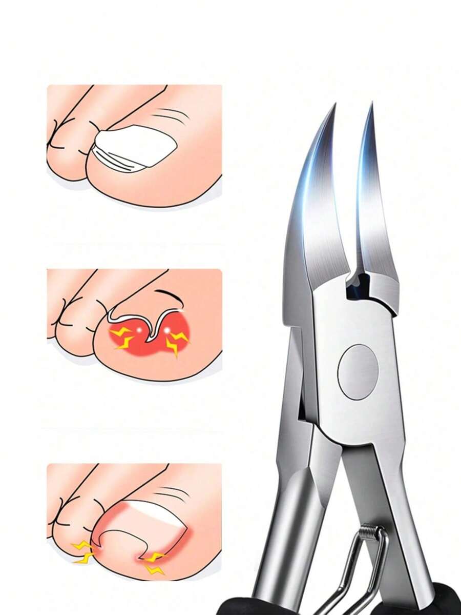 قاطع أظافر متعدد الوظائف من الفولاذ المقاوم للصدأ عالي الدقة، تحسين مؤلم للأظافر المتنامية، أداة تقليم الأظافر مناسبة للرجال والنساء، هدية راقية لعيد الهالوين، عيد الميلاد، ، عيد المعلم (البقع السوداء على المقص طبيعية ولا تؤثر على الاستخدام)