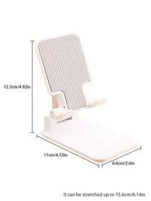 1 pieza Soporte plegable y ajustable para teléfono móvil y tableta, de estilo minimalista y multicolor. Soporte ajustable para teléfono de escritorio, con ángulo y altura ajustables, compatible con fundas de teléfono.