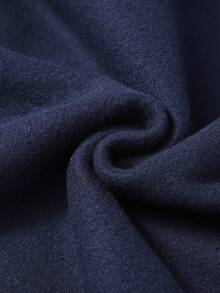 1pc Men Plus Size Hooded Solid Color Thermal Lined Sweatshirt, Casual Everyday Wear, Outdoor, Hiking, Student, Sports Jacket - Blue - View 11