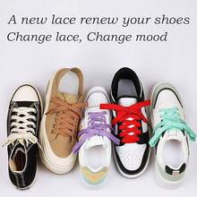 1 对厚扁平镂空彩色鞋带,耐磨,男女通用,适用于运动鞋、休闲鞋、运动鞋、登山靴,长度 120 厘米(约 47.24 英寸),圣诞礼物,红色,31 种颜色可选 - 彩色 - 查看 12
