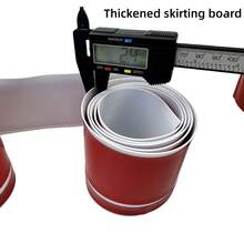 1pc 8cmx2m Flexible Baseboard Made Of Soft PVC Kickboard Line, Floor Skirting Line, Waterproof Self-Adhesive Vinyl Wall Base Cove Base