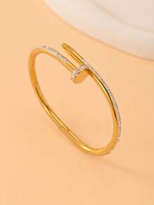 4pcs/3pcs/1pc 18K Gold Stainless Steel Bracelet, Luxurious & Elegant Jewelry, European & American Style, Suitable For Women, Festivals, Parties, Street Style, Banquets, Music Festivals, Gifts, Summer Beach Parties