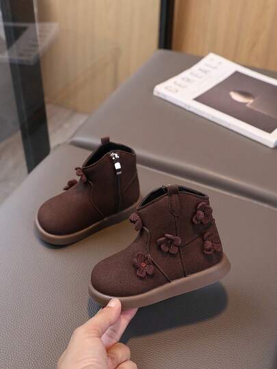 1双儿童靴子，秋冬女童短靴，新款中小童靴，公主筒靴，婴儿鞋，