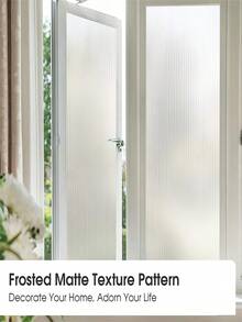 1Roll Width 30/45/60/90 Cm Reeded Glass Window Film, Frosted Reeds Window Film, Window Privacy Film, 3D Window Decals Non Adhesive For Bathroom Living Room Office - Multicolor - View 8