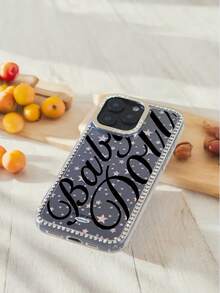 1pc High-Value Transparent Mobile Phone Case, Diamond Star Mobile Phone Case, Shiny Surface Mobile Phone Case, Suitable For IPhone 12/13/14/15/16/Pro/Pro Max/Plus Mobile Phone Case - 閃鑽星星色 - 查看 3