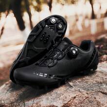 Unisex Cycling Shoes, Compatible With Mountain Bike Shoes, Fitness Shoes, Outdoor Sports Shoes, Outdoor Cycling Shoes - Black - View 2