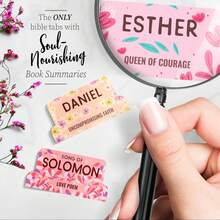 Bible Tabs Pastel Bloom - Soul Nourishing Book Summaries - 66 Peel-And-Stick Laminated Bible Tabs Large Print,Books Of The Bible Tabs For Women Study Bible, Bible Book Tabs,School Supplies,Back To School