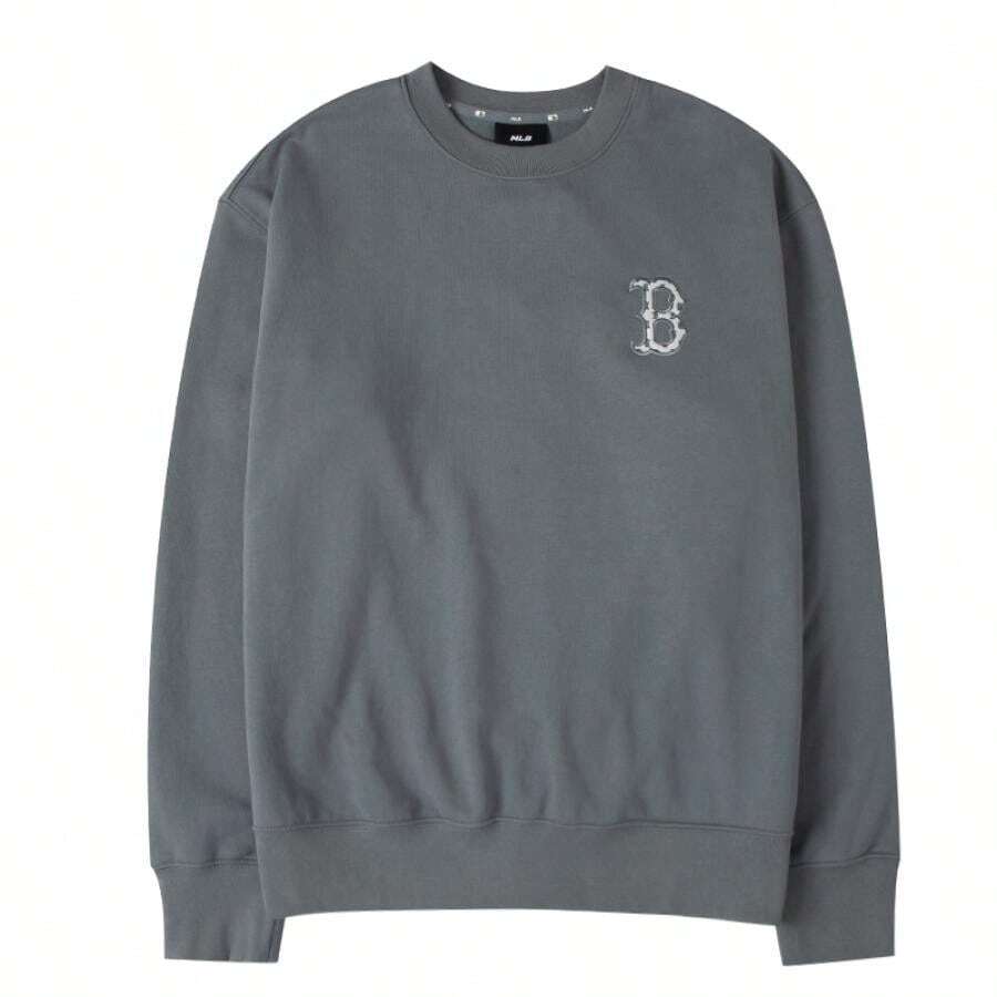 MLB Men's And Women's Simple Casual Sweatshirt, Classic MONOGRAM BIG LUX OVERFIT SWEATSH, Comfortable Pullover Sweatshirt, Sportswear, Casual Wear Top / Suggest Ordering One Size Smaller 3AMTM1234-43GRD