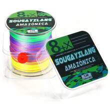 SOUGAYILANG 8股PE编织钓线，300米/328码，多色，耐用钓线。强韧耐用的8股编织钓线，300米/328码，拉力15-120磅，迷彩图案，耐用聚乙烯材质，适用于主线和海水垂钓。 - 彩色 - 查看 29