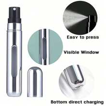 1pc 8ml Refillable Perfume Bottle, Portable Mini Spray Bottle For Travel And Outing, Living Room Home Bedroom Bathroom House Decor, Travel Stuff, Wedding, Party, Birthday, Gifts For Men Mom Dad Friends - Multicolor - View 3