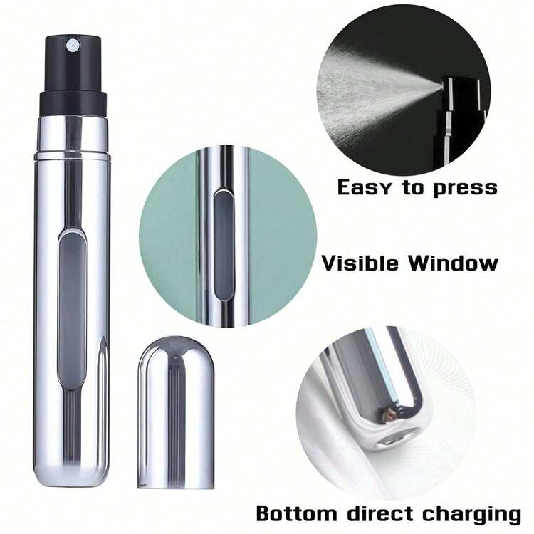 1 件 8ml 可再填充香水瓶，便携式迷你喷雾瓶，适合旅行和外出、客厅、卧室、浴室家居装饰、旅行用品、婚礼、派对、生日、送给男士、妈妈、爸爸、朋友的礼物 - 彩色 - 查看 3