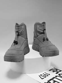 Men's High-Top Boots, British Style, Autumn/Winter New, Boots With Increased Height, Thick Sole, Outdoor Hiking Boots, Motorcycle Thick-Sole Work Boots - Multicolor - View 6