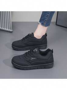 Tênis Casuais de Sola Macia para Mulheres, Novos Sapatos Planos Antiderrapantes Confortáveis e Versáteis para o Outono