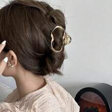 1 pieza Pinza de pelo de aleación grande y hueca para uso diario, pinzas para el cabello, pinzas para el cabello, pasadores para el cabello, pinzas para el cabello, pinzas para el cabello, accesorios para el cabello para mujer para la escuela, la universidad, el otoño, el invierno y las vacaciones