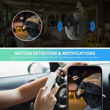 Telecamera di WiFi mini HD con visione notturna e avvisi di movimento - Ricaricabile USB, portatile, grandangolare, facile configurazione tramite app