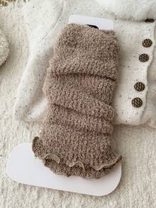 1 Pair/4 Pairs Kids Thick Fleece Leg Warmers, Warm Leg Warmers, Versatile Knee High Leg Warmers For Autumn/Winter - Multicolor - View 12