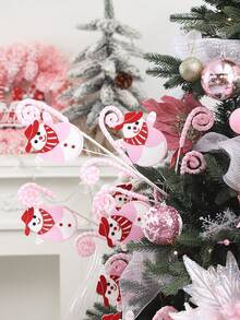 1/2/4/6 buc Crăciun roz turtă dulce om de zăpadă ramură decorare brad de Crăciun decorare turtă dulce Crăciun sărbătoare decorare casă decorațiuni de Crăciun camera decor iarnă