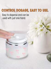 Bowknot Pattern Airless Pump Bottles Jars,Air Pump Container For Cream,Pump Moisturizer Container, Empty Acrylic Makeup Cosmetic Containers With Pump, Refillable Travel Size Containers Airless Lotion Jar With Lid For Thick Moisturizer, Skincare Cream, Clear, Makeup Organizer - Multicolor - View 8