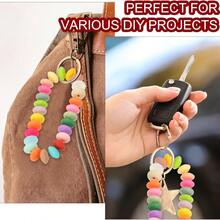 100Pcs Silicone Lentil Beads, 12mm Silicone Beads For Keychain Making Bulk Silicone Abacus Beads For Necklace Bracelet Making And Space Silicone Beads For Pens