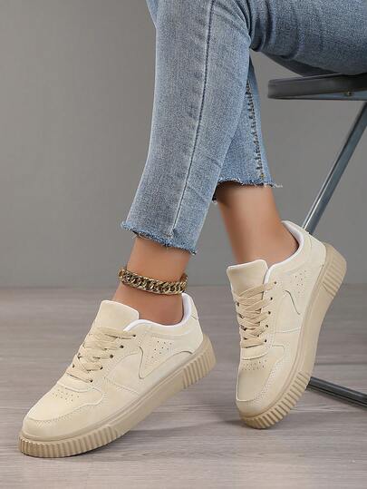 Plus Size Women's Fashionable Outdoor Casual Sneakers, Unisex Lightweight Athletic Shoes