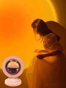 16 Colors RGB Sunset Projection Lamp | Remote Control Stage Projection Light, USB Powered | Smart Dimming & Color Adjustment | Romantic Sunset Desktop Lamp | LED Ambient Lighting For Party, Wedding, Photography And Home Decor | Perfect Gift