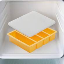 Elevate Your Drink Game With Silicone Ice Cube Tray For Big Blocks Of Fun - 黃色 - 查看 3