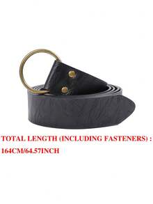 3pcs Renaissance Fair Props, Medieval Style PU Leather Set Including Belt, Cup Holder And Skirt Hoop, Halloween Fantasy Cosplay Party Supplies, Holiday Accessories - Multicolor - View 7