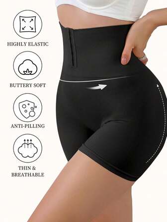 1 pieza Pantalón moldeador de alta cintura postparto para mujer, ceñidor de cintura sin costuras y ajustable, para múltiples ocasiones