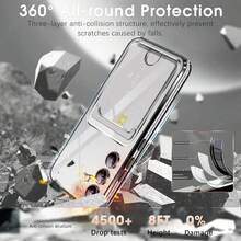 Hadaasi 1 pieza Funda protectora de tarjetas con electrochapado negro y ranuras para tarjetas, carcasa ultrafina transparente con amortiguación brillante, funda protectora de silicona transparente a prueba de golpes, compatible con Samsung Galaxy S25Ultra/S25Plus/S25/S25Edge/S25FE/S24Ultra/S24Plus/S24/S23Ultra/S23Plus/S23/A56/A36/A26/A55/A35/A25/A15/A24/A34/A14/A16/A06