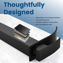 Container Sink Faucet Matte Black, High Waterfall Bathroom Faucet, Single Handle Single Hole Mixing Bowl Faucet With Large Rectangular Nozzle, Bar Sink Faucet, Bathroom Kitchen Items Kitchen Accessories Kitchen Kitchen Tools